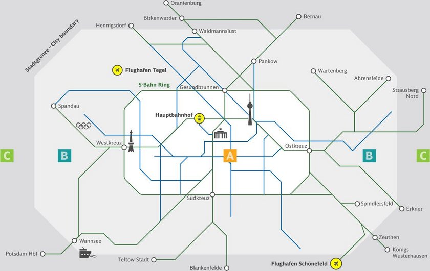 Guide to Public Transportation in Berlin - Map of zones - Endless Travel Destinations